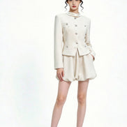 Levana Faux-Layered Tweed Mini Dress