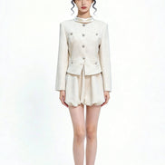 Levana Faux-Layered Tweed Mini Dress