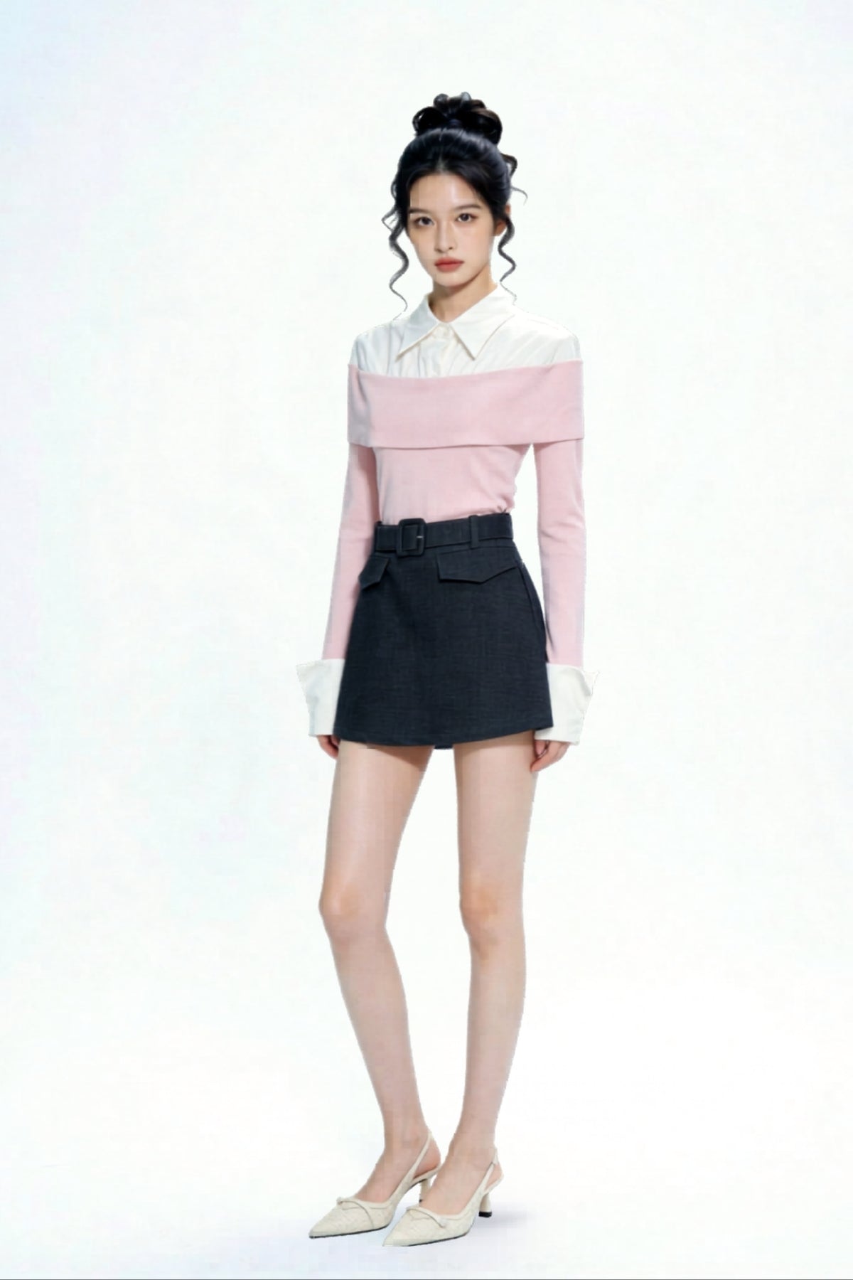 Zayra Belted Tailored Skorts