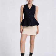 Lunessa Ribbed Peplum Top