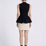 Lunessa Ribbed Peplum Top