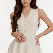 Lunessa Ribbed Peplum Top