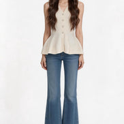 Lunessa Ribbed Peplum Top