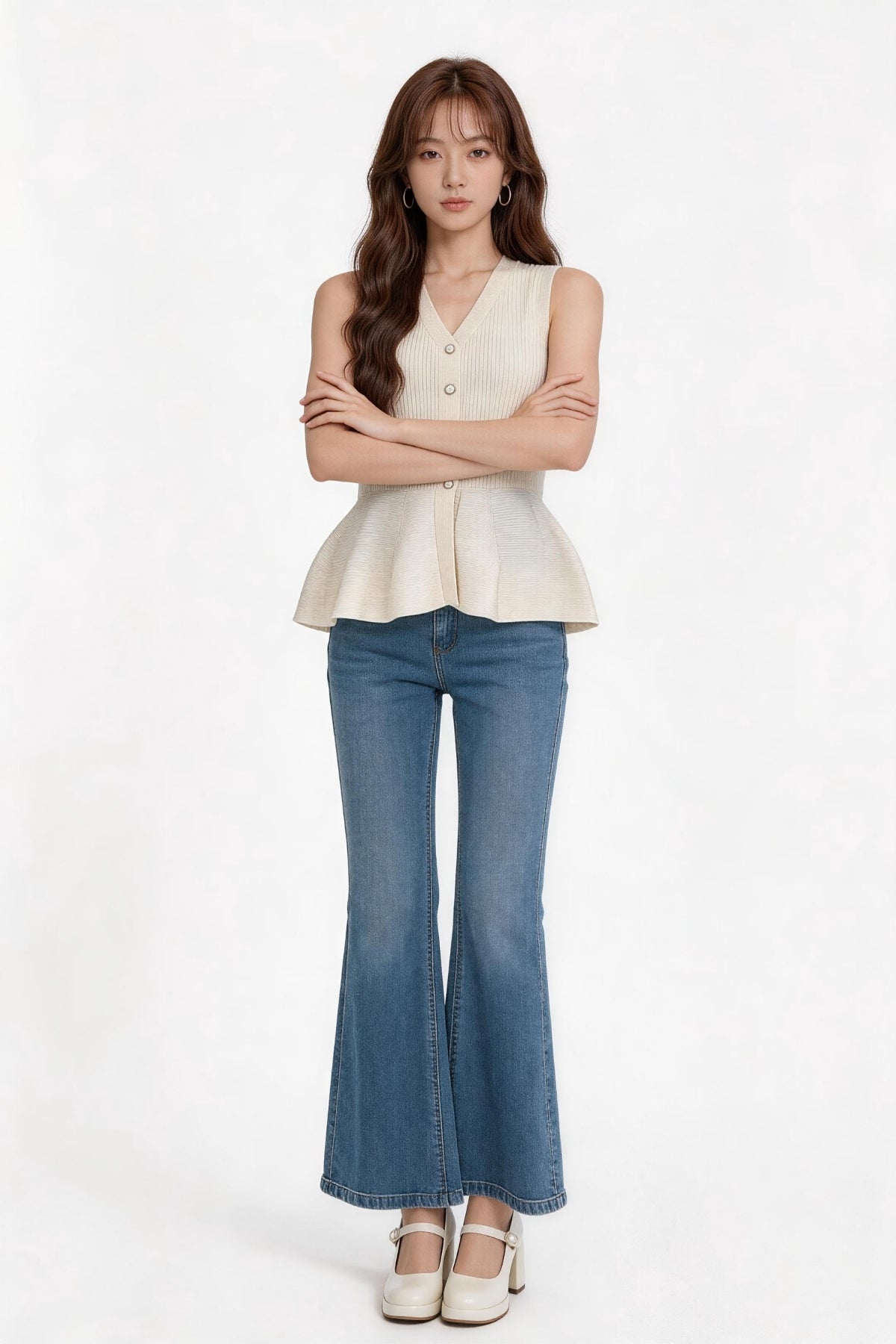 Lunessa Ribbed Peplum Top