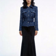 Mael Belted Tweed Safari Jacket