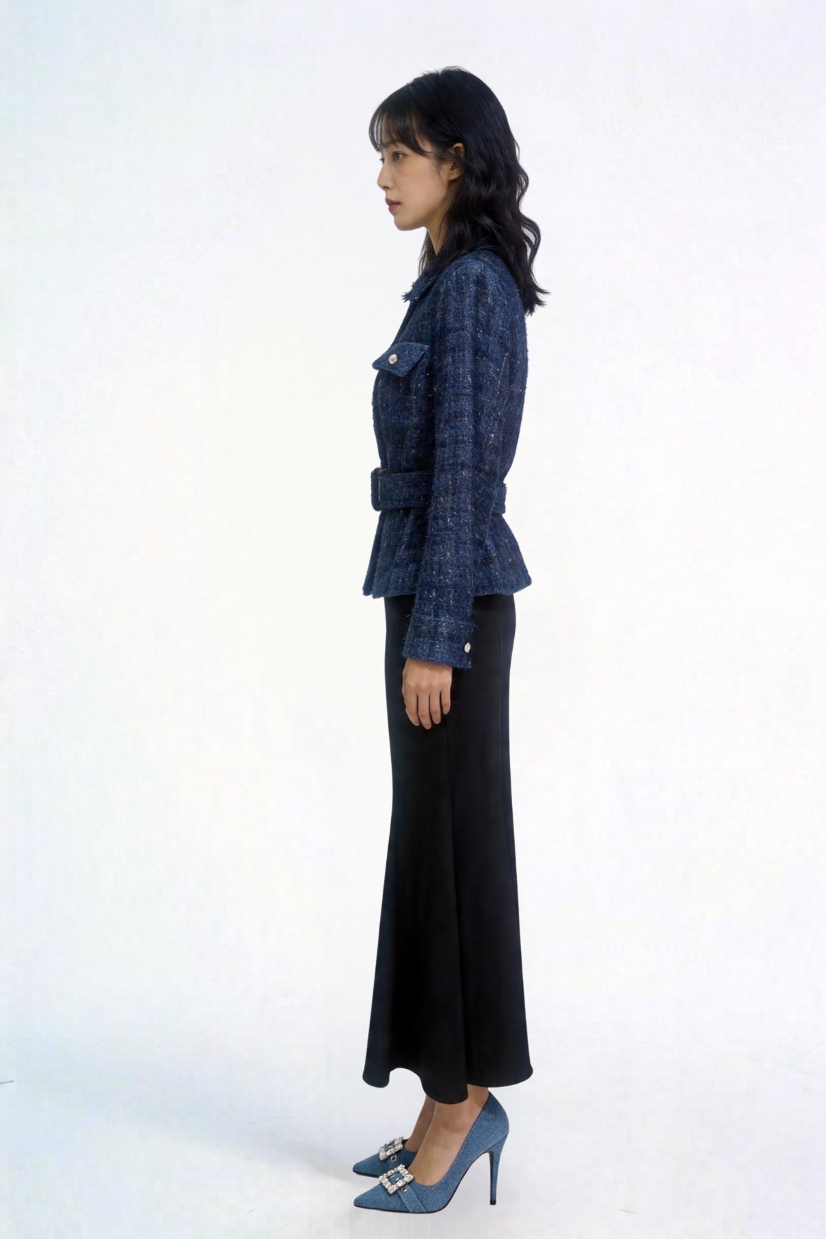 Mael Belted Tweed Safari Jacket