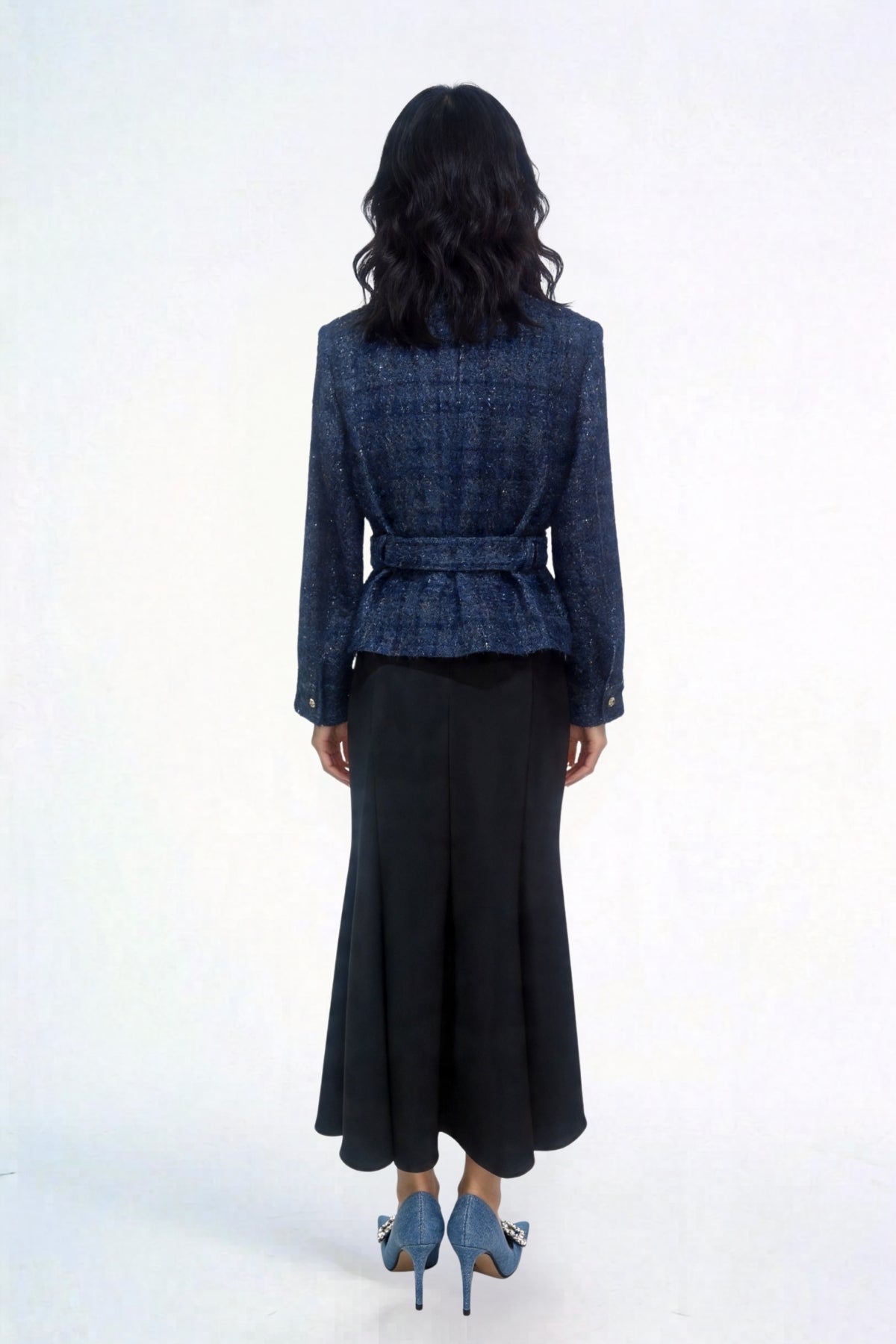 Mael Belted Tweed Safari Jacket