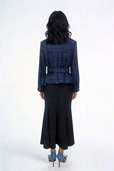 Mael Belted Tweed Safari Jacket