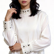 Marshell Beaded-Cuff Shirt