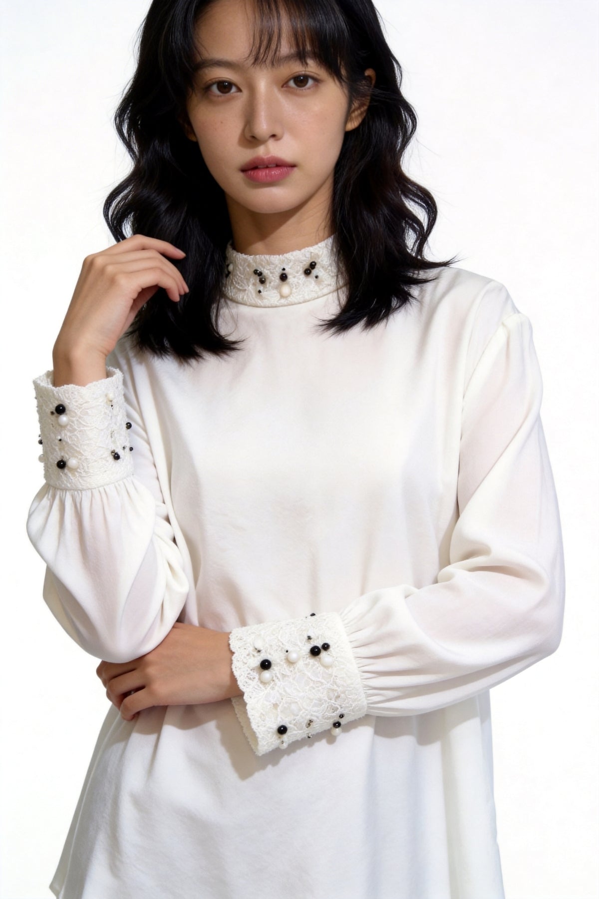 Marshell Beaded-Cuff Shirt
