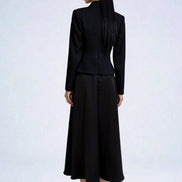 Nephele Faux-Two-Piece Tweed Maxi Dress