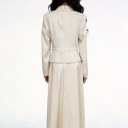 Nephele Faux-Two-Piece Tweed Maxi Dress