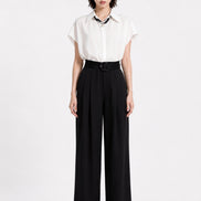 Ondine High-Rise Belted Wide-Leg Trousers