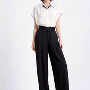 Ondine High-Rise Belted Wide-Leg Trousers