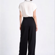 Ondine High-Rise Belted Wide-Leg Trousers