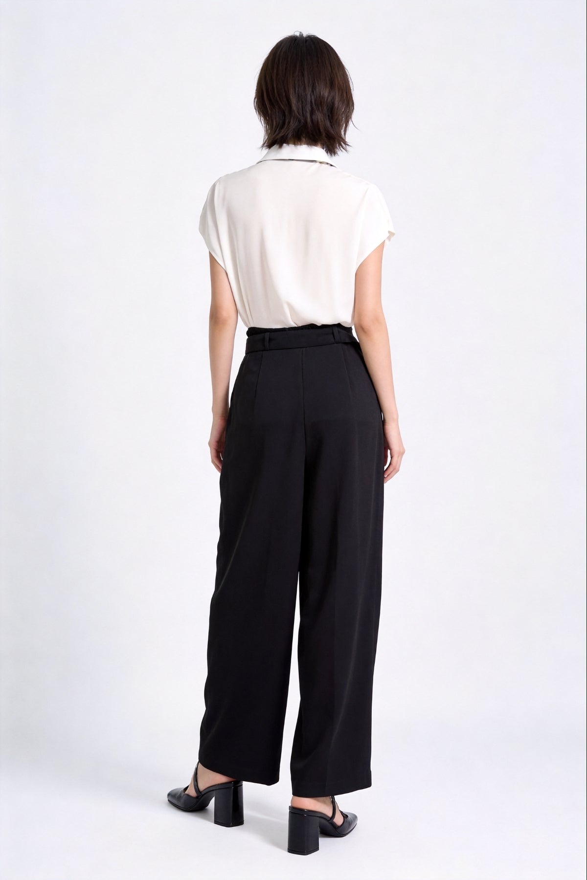 Ondine High-Rise Belted Wide-Leg Trousers