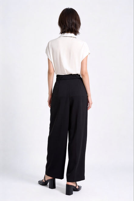 Ondine High-Rise Belted Wide-Leg Trousers