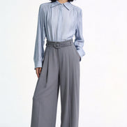 Ondine High-Rise Belted Wide-Leg Trousers
