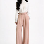 Ondine High-Rise Belted Wide-Leg Trousers