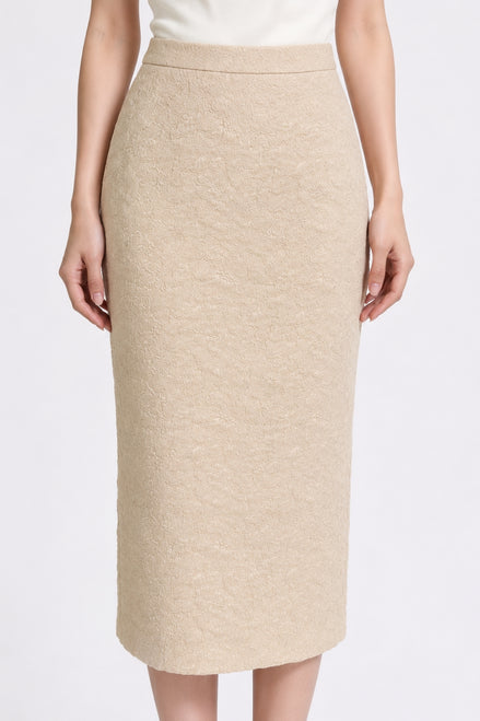 Phaedra High-Waisted Tweed Midi Skirt