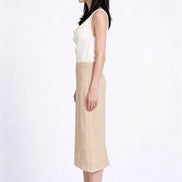 Phaedra High-Waisted Tweed Midi Skirt