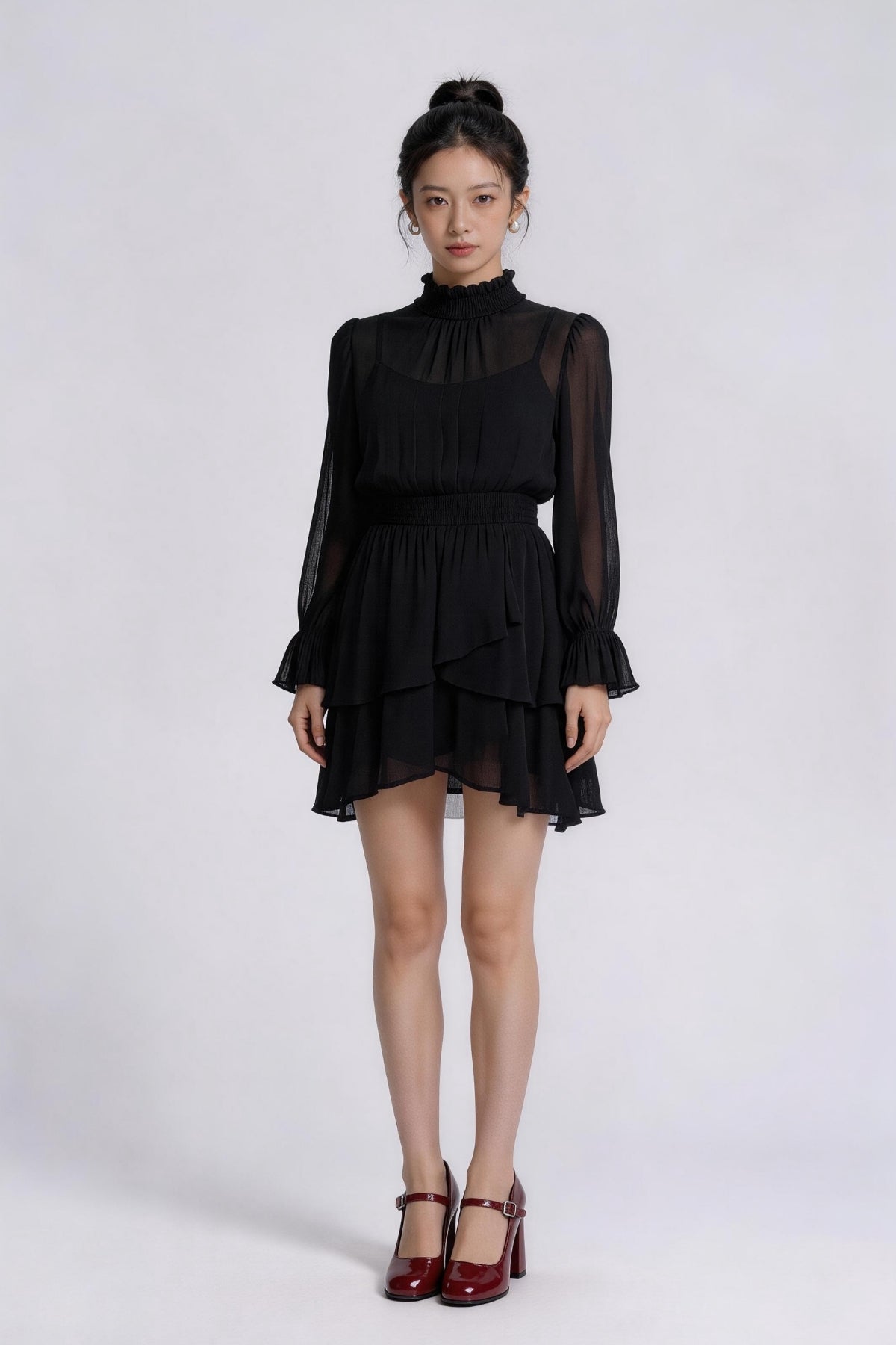 Romilly Smocked Chiffon Tiered Dress