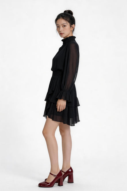 Romilly Smocked Chiffon Tiered Dress