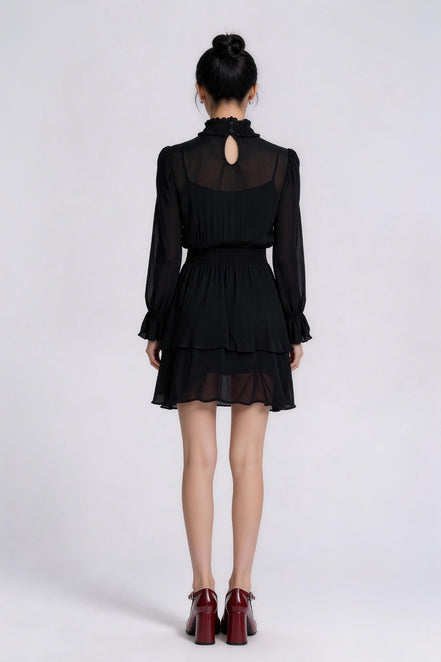 Romilly Smocked Chiffon Tiered Dress