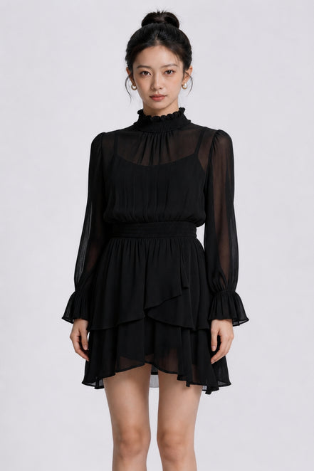 Romilly Smocked Chiffon Tiered Dress