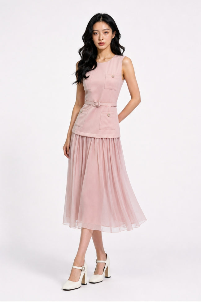 Seravelle Layered Midi Dress