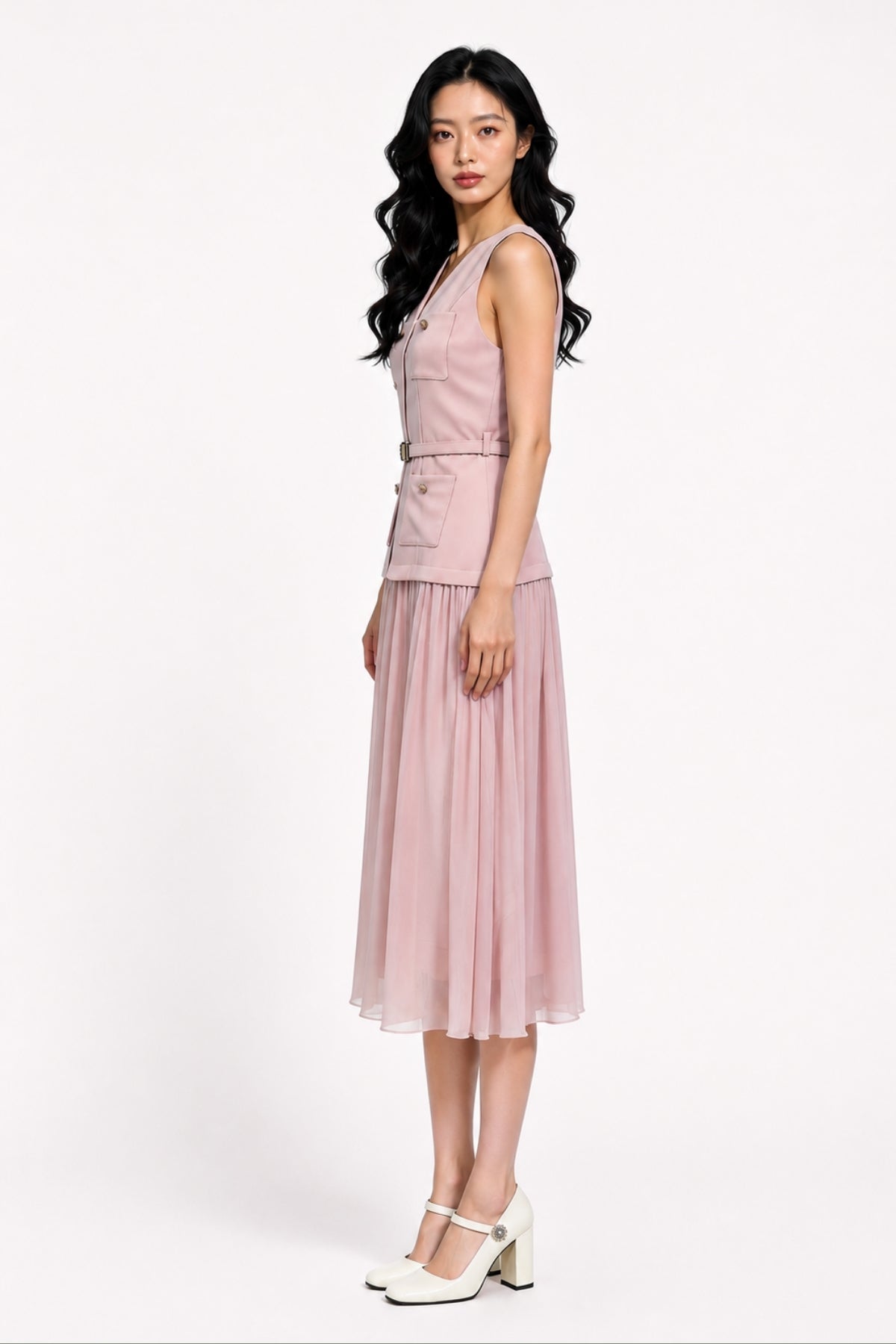 Seravelle Layered Midi Dress