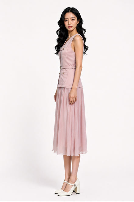 Seravelle Layered Midi Dress