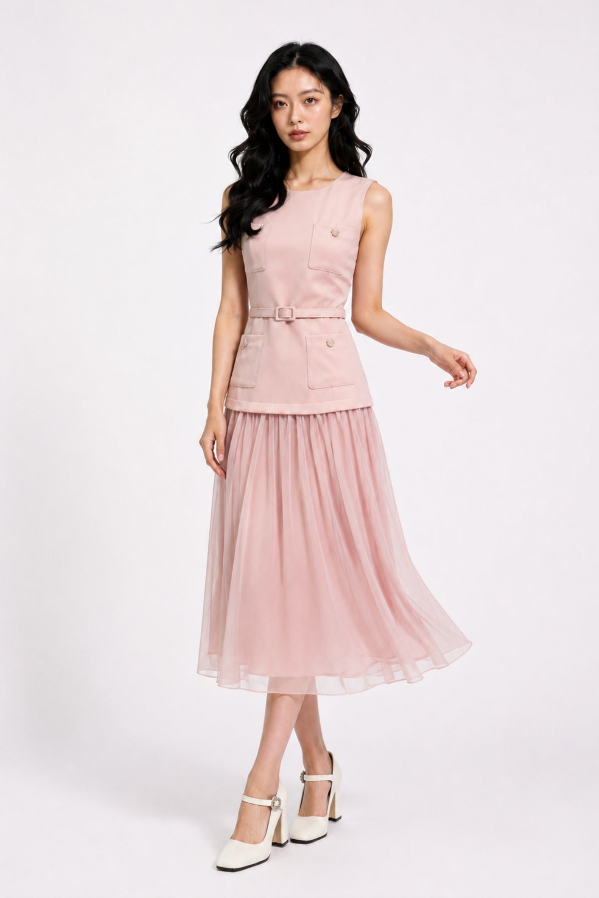 Seravelle Layered Midi Dress