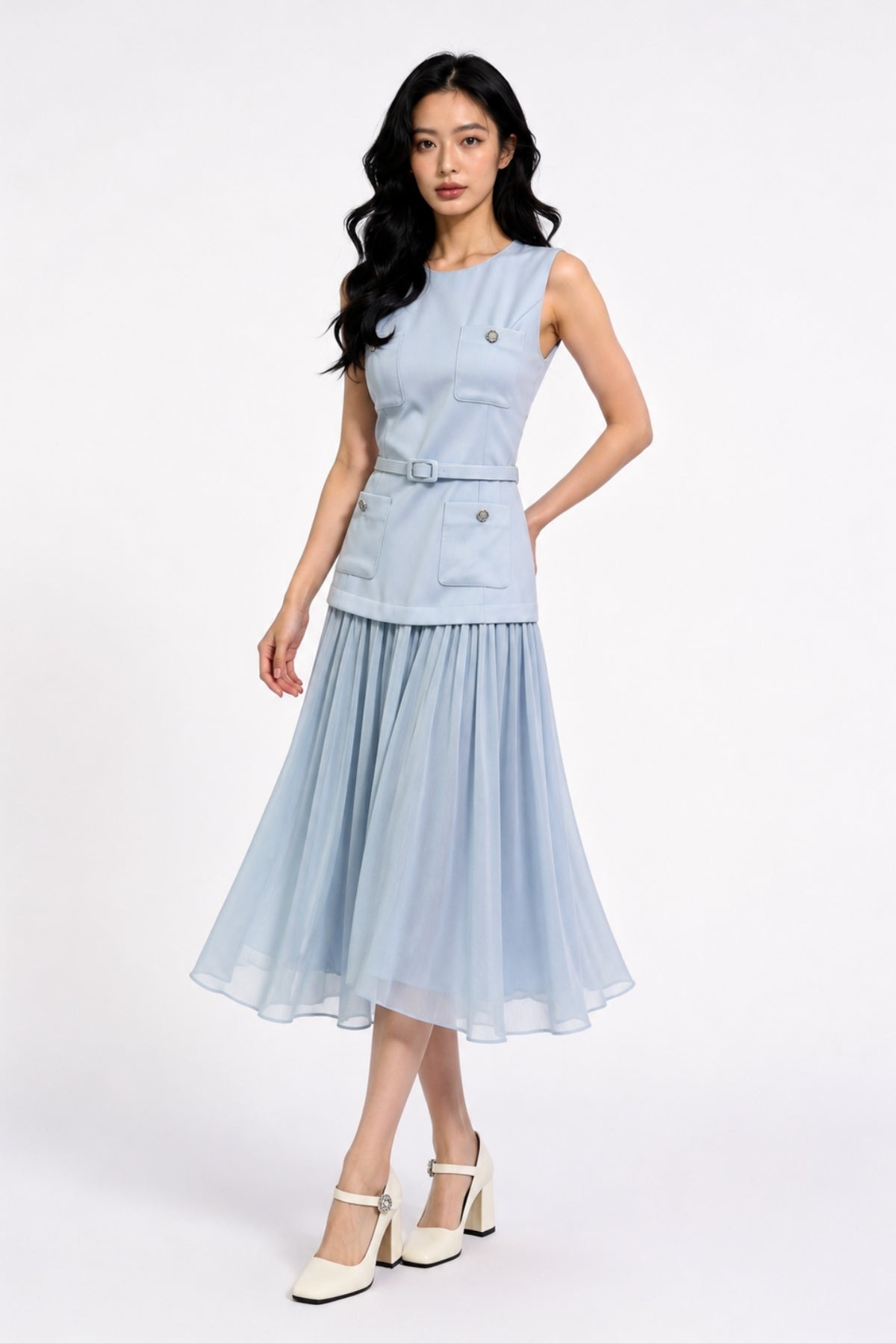 Seravelle Layered Midi Dress
