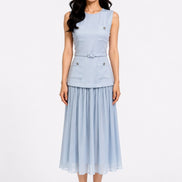 Seravelle Layered Midi Dress