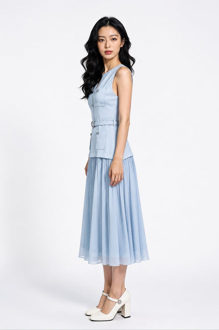 Seravelle Layered Midi Dress