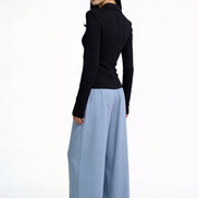 Severine Ruched Front Collared Knit