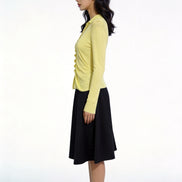 Severine Ruched Front Collared Knit