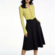 Severine Ruched Front Collared Knit
