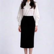 Signe Sleek Column Midi Skirt