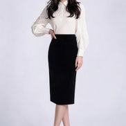 Signe Sleek Column Midi Skirt