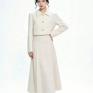 Solari High-Waist A-Line Midi Skirt