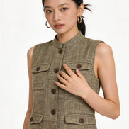 Solvienne Utility Button Vest
