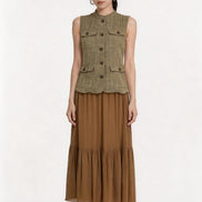 Solvienne Utility Button Vest