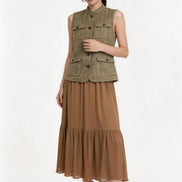 Solvienne Utility Button Vest