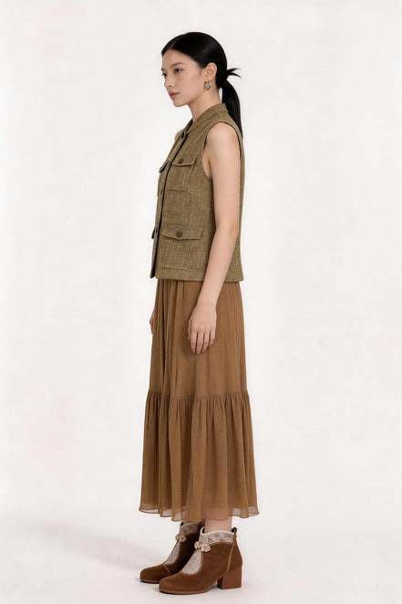 Solvienne Utility Button Vest