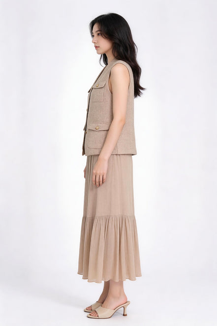 Solvienne Utility Button Vest