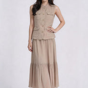 Solvienne Utility Button Vest