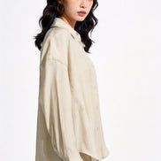 Maelle Three-Piece Set — Camisole, Button Shirt & Pleated Shorts