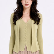 Sylvara Ribbed Knit Cardigan Set
